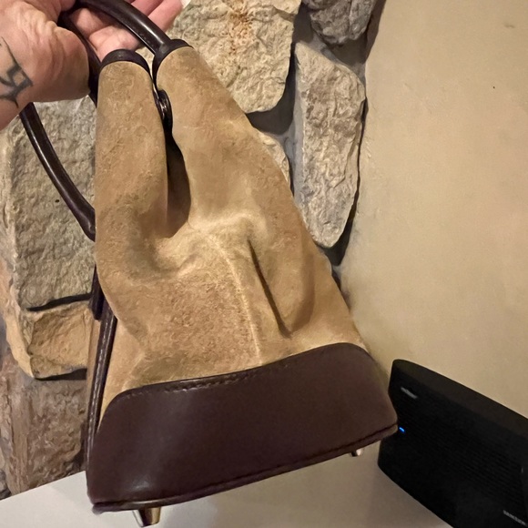 Vintage Y2K Coach Hampton Suede Satchel Bag - Picture 8 of 12